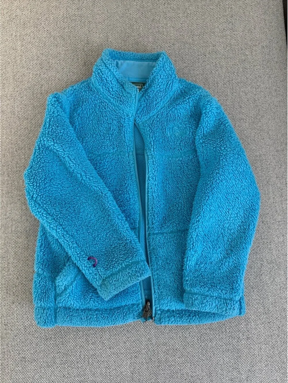 LL Bean blue fleece size 4T